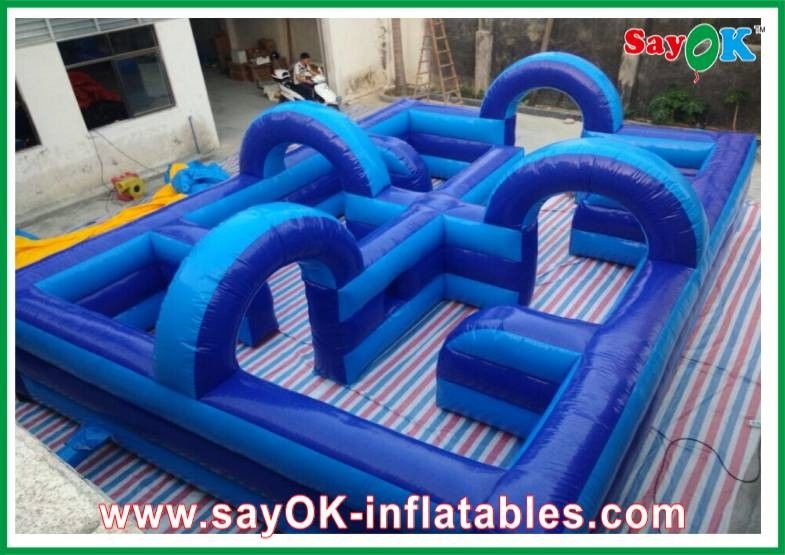 Amusement Park Inflatable Playground 750w Blower 0.5mm PVC Eco-friendly