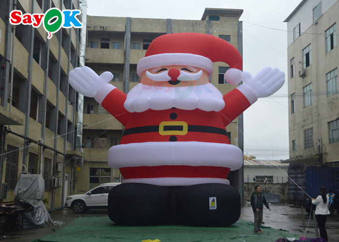 Cute LED Blow Up Christmas Decorations Spirit Giant Inflatable Santa Claus