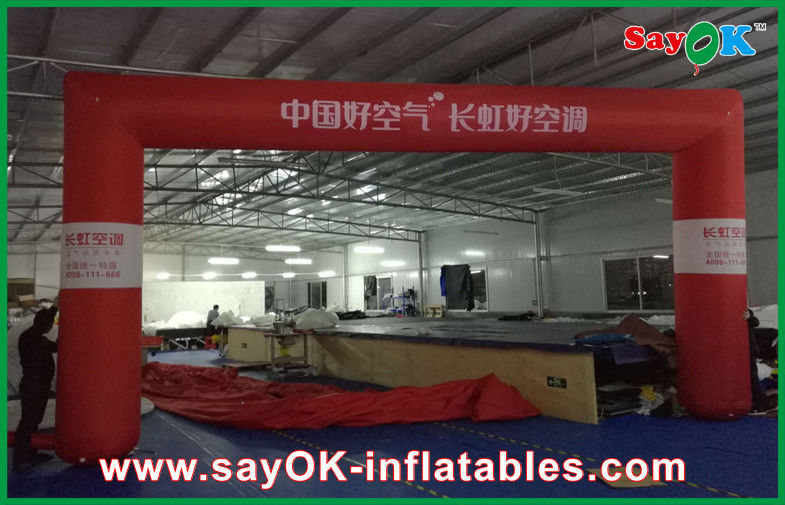 Halloween Archway Inflatable Commercial Advertising Inflatable Finish Line , 6 X 4m Red Inflatable Finish Arch