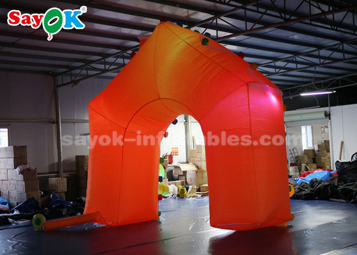 Inflatable Christmas Arch Gingerbread Man Candy Sticks Christmas Inflatable Arch With LED Light