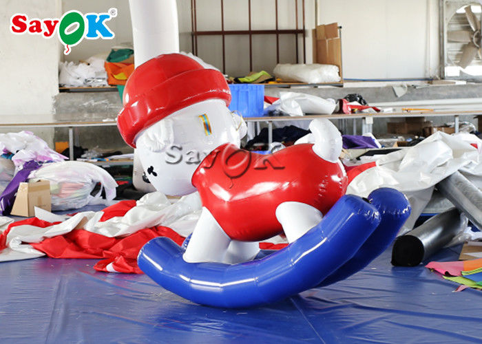 Multifunction Tarpaulin 1.6x0.7x1.6mH  Inflatable Rocking Horses For Kids