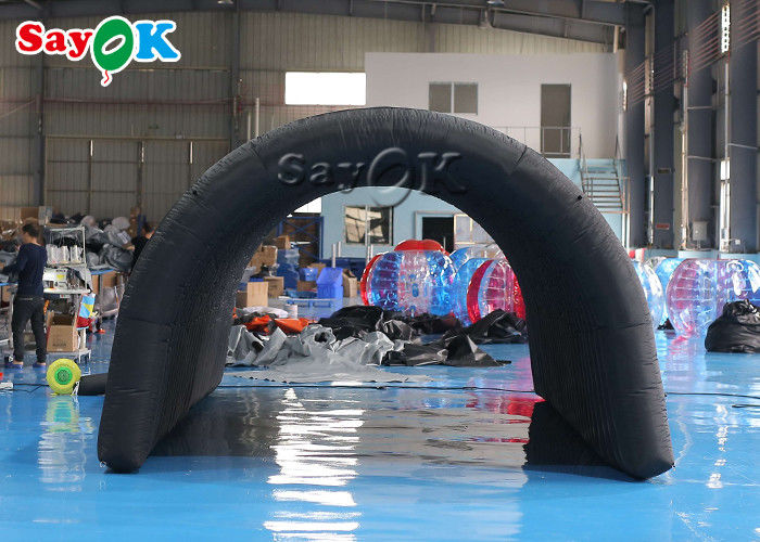 Inflatable Igloo Tent Black 210D Oxford Cloth Inflatable Tunnel Tent For Exhibition