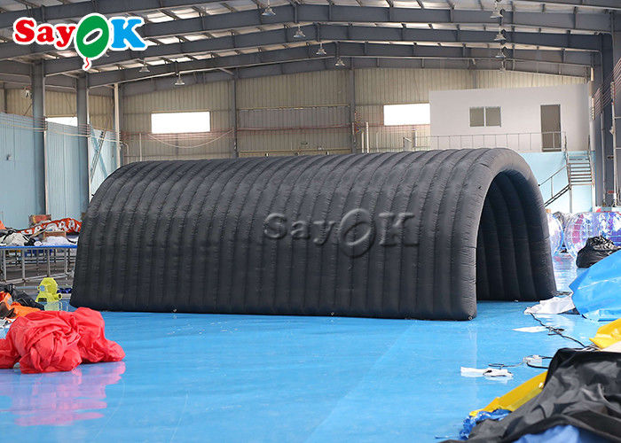 Inflatable Igloo Tent Black 210D Oxford Cloth Inflatable Tunnel Tent For Exhibition