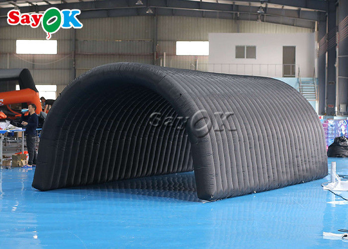 Inflatable Igloo Tent Black 210D Oxford Cloth Inflatable Tunnel Tent For Exhibition