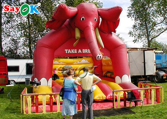 বিনোদন পার্ক / পিভিসি শিশুদের জন্য হাতি inflatable ঝাঁপ দাও