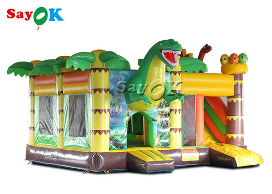 বাণিজ্যিক ডাইনোসর পার্টি 5.3x5x3.4mH inflatable bouncer slide