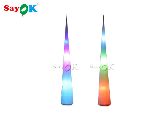 রঙিন inflatable আলো প্রসাধন বিজ্ঞাপন জন্য ব্লাভার সঙ্গে LED শঙ্কু
