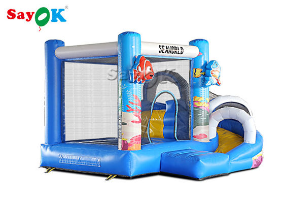 বিশাল inflatable পিভিসি বায়ু bouncer স্লাইড প্রাণী কম্বো খোলা 2 বছর ওয়ারেন্টি