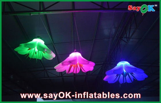 বেগুনি / সবুজ GIant inflatable আলো সজ্জা নেতৃত্বাধীন inflatable আলো ফুল