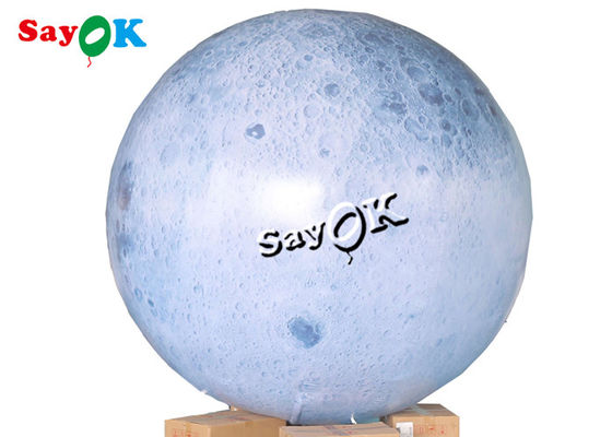 6.6 ফুট বহিরঙ্গন Yard প্রদর্শনী জন্য নেতৃত্বাধীন inflatable চাঁদ বেলুন