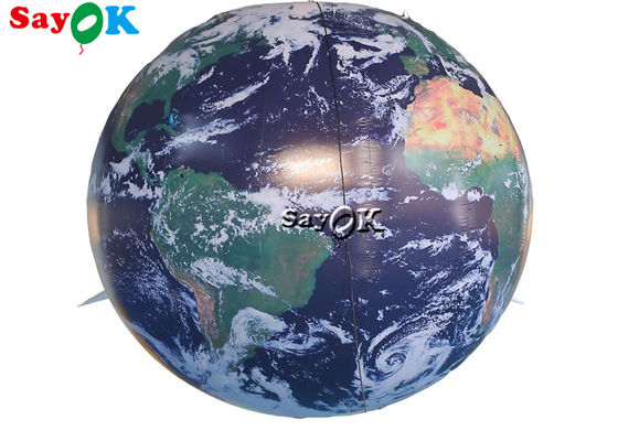 স্কুল ইভেন্ট 2.5m 8ft Inflatable Earth Globe মডেল আলোকসজ্জা সঙ্গে LED আলো
