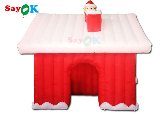 শপিং মল inflatable ছুটির দিন সজ্জা inflatable সান্তা হাউস তাঁবু