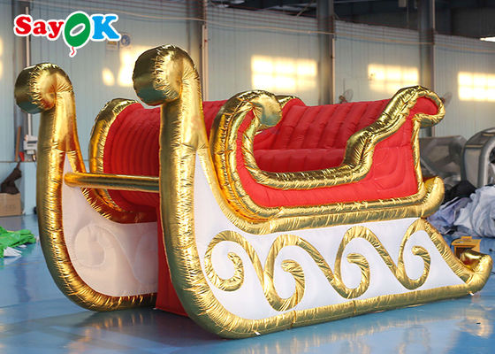 4x2m ইনফ্ল্যাটেবল হলিডে ডেকোরেশন ফেস্টিভ্যাল ক্রিসমাস স্লেই স্লেজ