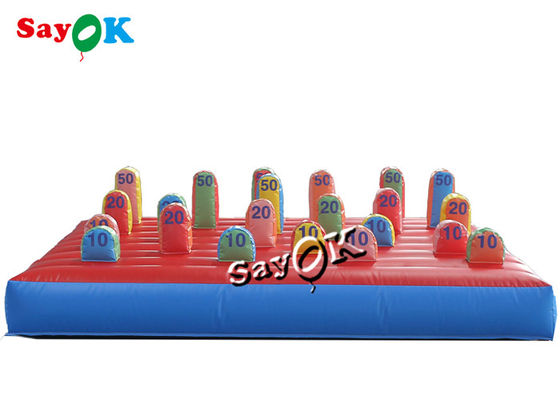 3m 10ft আউটডোর কার্নিভাল ইনফ্ল্যাটেবল রিং টস গেম লোগো মুদ্রণ সঙ্গে