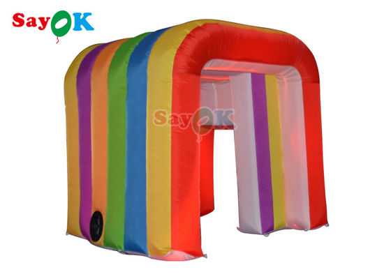 Inflatable LED লাইট 360 ফটো বুথ এনক্লোজার ব্যাকড্রপ বিজ্ঞাপনের জন্য