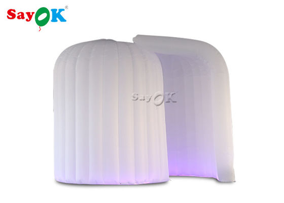 এক দরজার পর্দা সহ প্রফেশনাল ফটো স্টুডিও 3*2*2.3m LED ইগলু ইনফ্ল্যাটেবল পোর্টেবল ফটো বুথ
