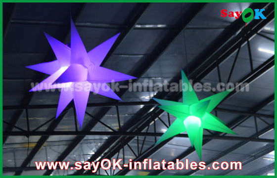 1.5 মি 190 ডি নাইলন বিজ্ঞাপন inflatable আলো সজ্জা, inflatable তারকা LED আলো সঙ্গে
