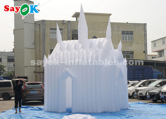 সাদা 210D অক্সফোর্ড কাপড় inflatable bouncy castle for children কাস্টমাইজড আকার