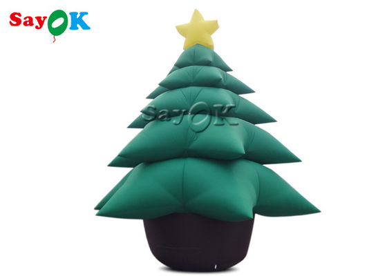 5m inflatable ছুটির দিন সজ্জা অলঙ্কার সঙ্গে সবুজ ক্রিসমাস ট্রি