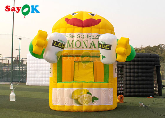9.8ft আকর্ষণীয় তাজা হলুদ inflatable বায়ু তাঁবু লেবু ফল স্ট্যান্ড গম্বুজ তাঁবু