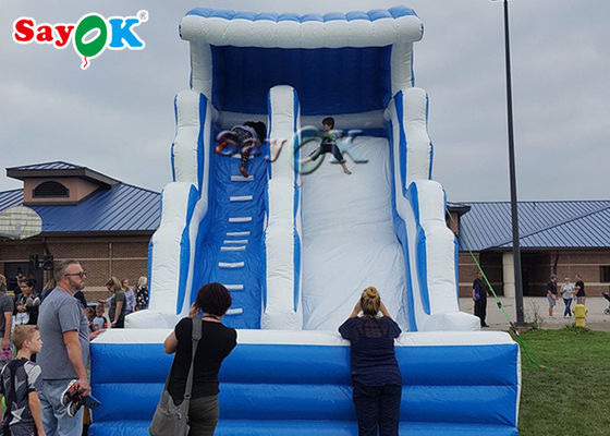 পুল জন্য inflatable কিডস স্লাইড নীল এবং সাদা পুল inflatable বাউন্সার স্লাইড / শিশু inflatable জল পার্ক