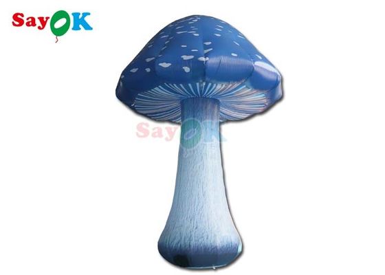 13.1ft পূর্ণ মুদ্রণ inflatable মাশরুম নেতৃত্বাধীন হালকা নীল বায়ু মাশরুম ইভেন্ট সজ্জা