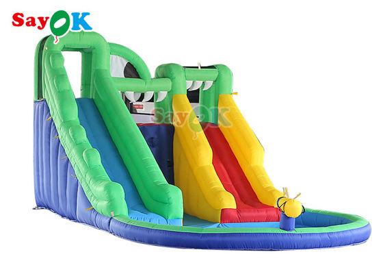 Inflatable Bouncy Slides Kids Inflatable Water Slide পুল ব্যাকয়ার্ড ডাবল স্লাইড জাম্পিং বাউন্সার