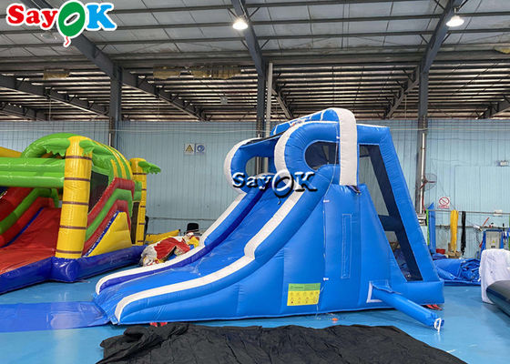 ছোট inflatable স্লাইড ভিজা এবং শুকনো স্লাইড অ্যান্টি ফাটল লোগো প্রিন্টিং আউটডোর inflatable জল স্লাইড