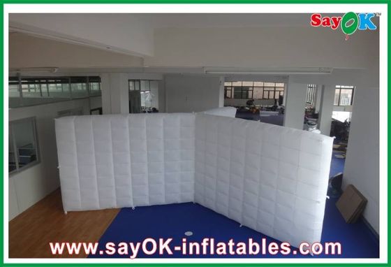 কাস্টম inflatable তাঁবু পরিবার বায়ু inflatable পার্টিশন প্রাচীর / বিয়ের জন্য উড়িয়ে LED হালকা যৌথ প্রাচীর