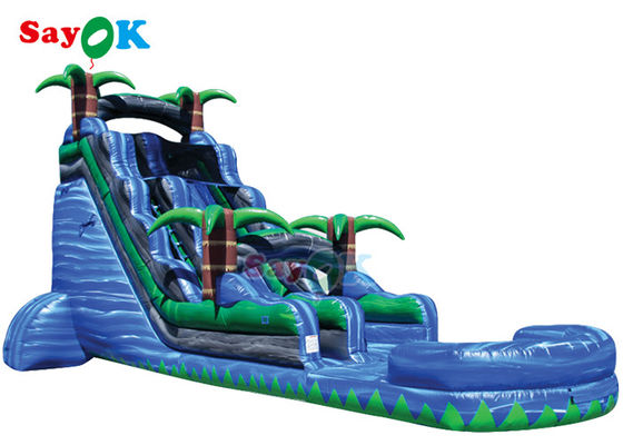 বড় inflatable স্লাইড বাণিজ্যিক তামা বাদামী পিভিসি ওয়াটার স্লাইড বাউন্স হাউস গ্রীষ্মকালীন বহিরঙ্গন