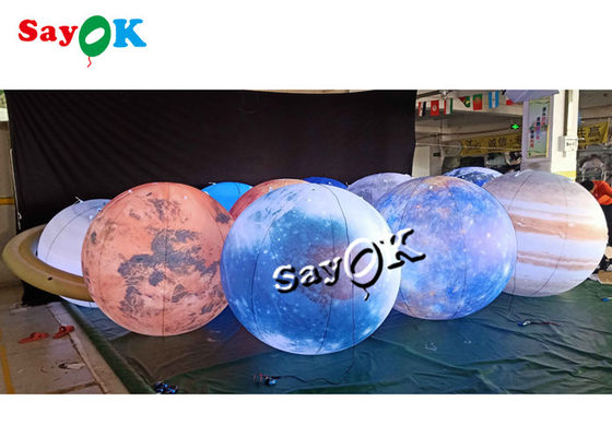 LED আলো বিশাল ঝুলন্ত inflatable আট গ্রহ 0.25mm পিভিসি উপাদান