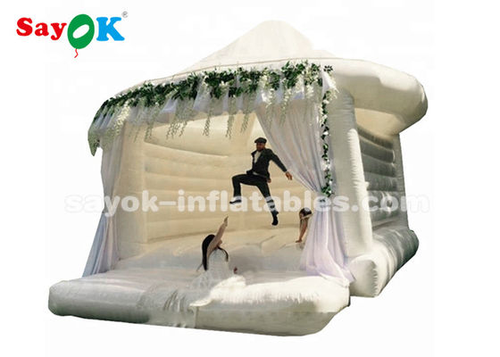 বিবাহের জন্য বাণিজ্যিক বহিরঙ্গন সাদা inflatable ঝাঁকুনি কাস্টমাইজড আকার