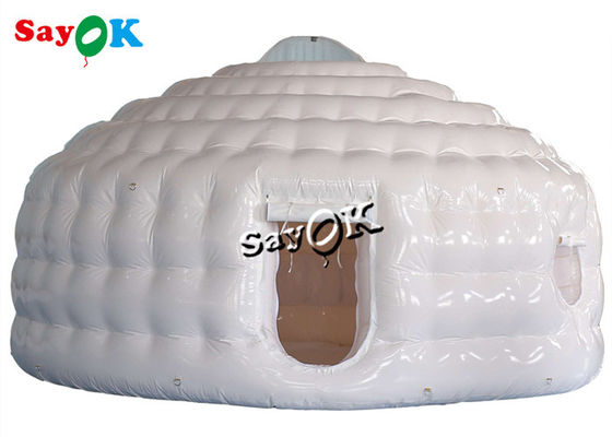 Inflatable Igloo Tent Dome 4.6m 15ft বায়ুরোধী আউটডোর পার্টি ডোম Inflatable Yurt Tent
