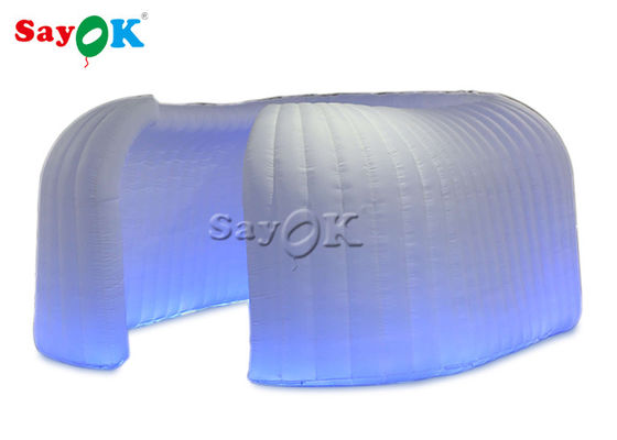 ইনফ্ল্যাটেবল ইয়ার্ড টেন্ট 6.5x2.4mH ট্রেড শো LED সহ সাদা ইনফ্ল্যাটেবল গম্বুজ তাঁবু